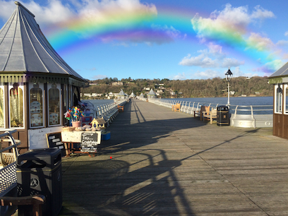 Rainbow over Bangor pier, final edit