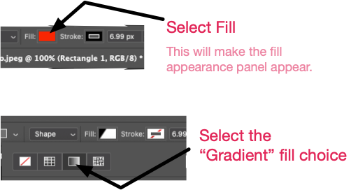 Select the gradient fill.