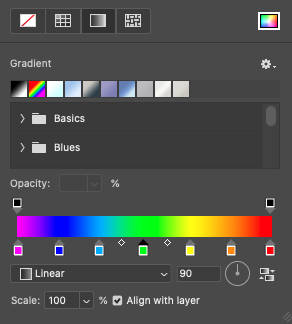 Select the colours to the Gradient fill.