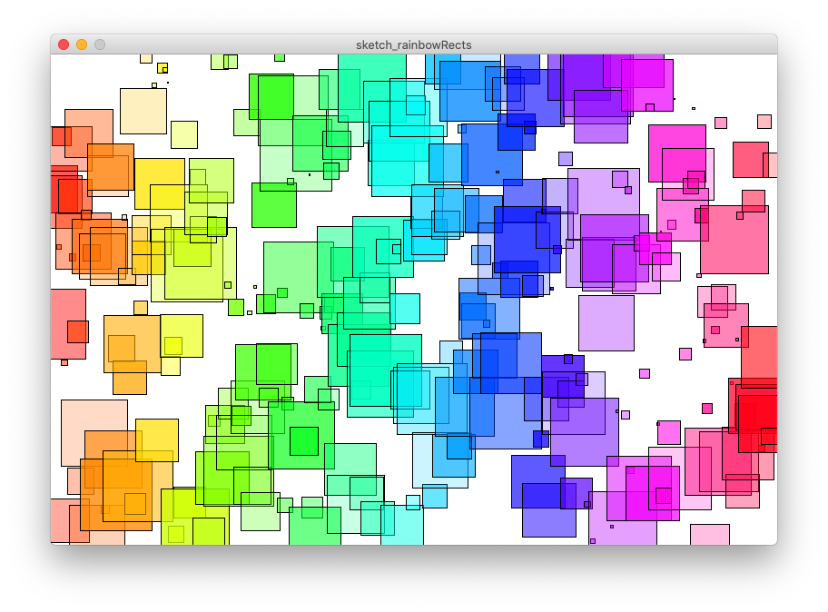 Squares example sized and with change in opacity