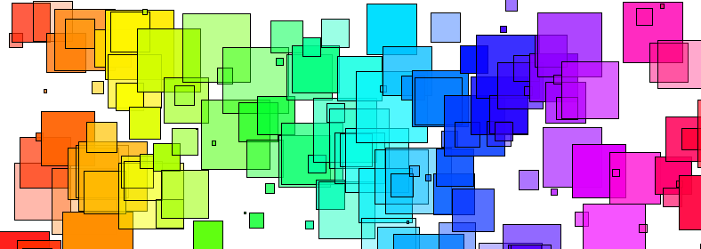 Create a spectrum of coloured squares in Processing (part 2)