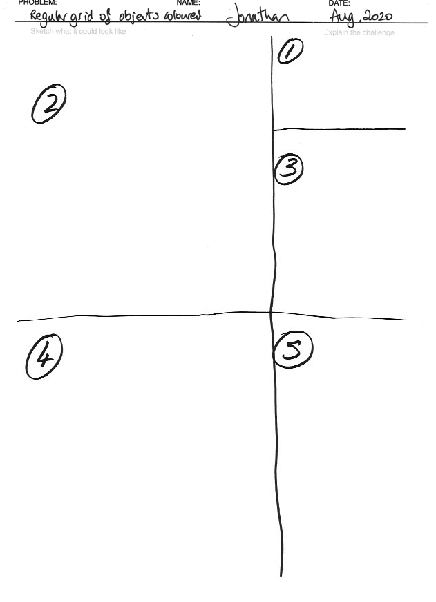 Critical Thinking Sheet, with the numbers in the panels.