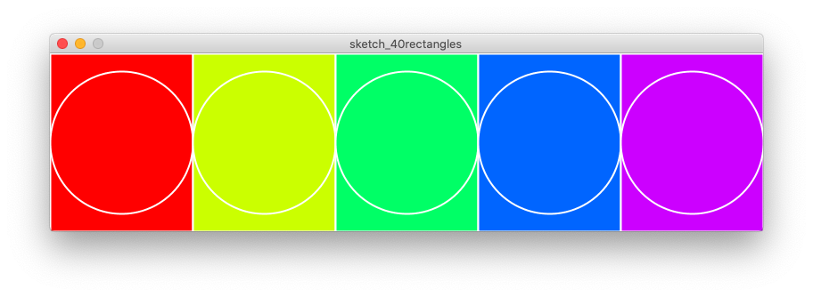 5 coloured rectangles