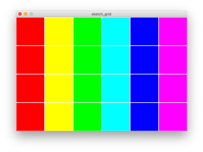 Regular grid of very large rectangles