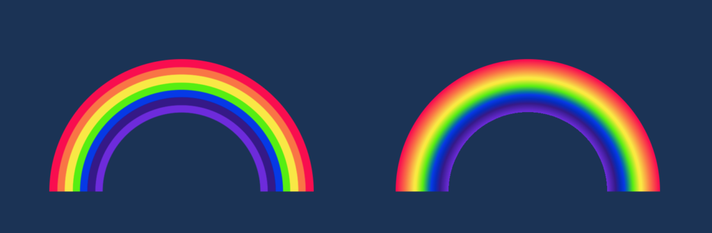 Rainbows created by CSS
