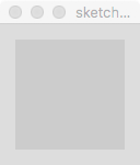 Processing - first sketch output (it is a blank page of grey colour).