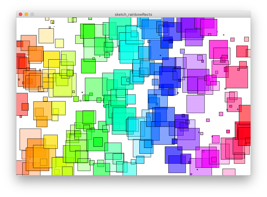 Coloured rectangles, with changed size and transparency.