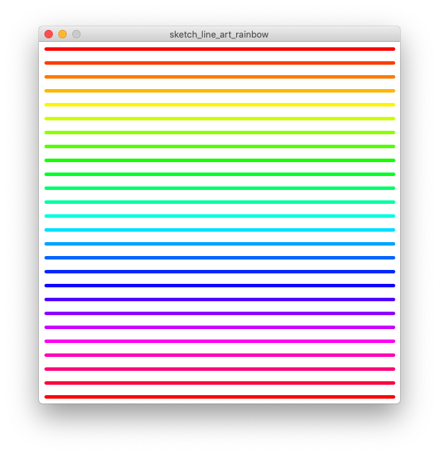 Line art example, screenshot showing horizontal lines